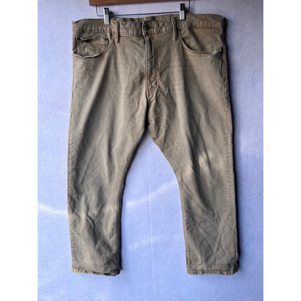 Polo Ralph Lauren Varick Slim Straight Khaki Tan Pants Mens 40x30 Stretch Cotton